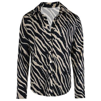 JAIMY Valeria zebra travel blouse beige