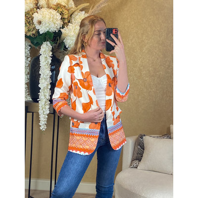 JAIMY WS Sariyah printed blazer orange