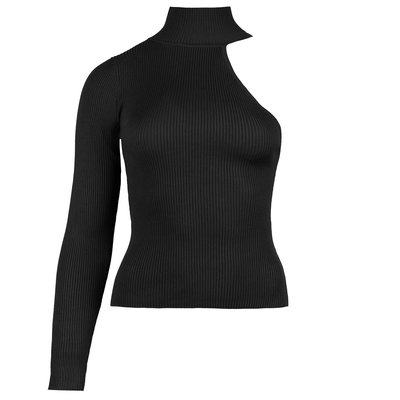 JAIMY One shoulder knitwear top black