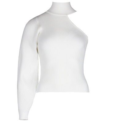 JAIMY Kaia one shoulder top white