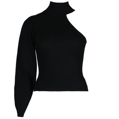 JAIMY Kaia one shoulder top black