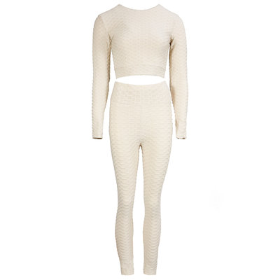 JAIMY Longsleeve 2-piece sport set beige