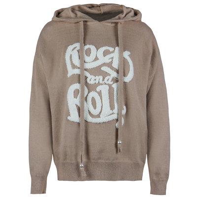 JAIMY Rock and roll hoodie sweater camel