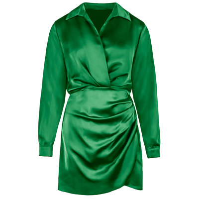 JAIMY Meghan satin dress green