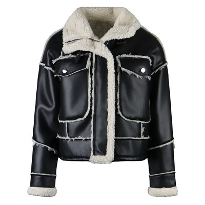 JAIMY Abby leather lammy jacket