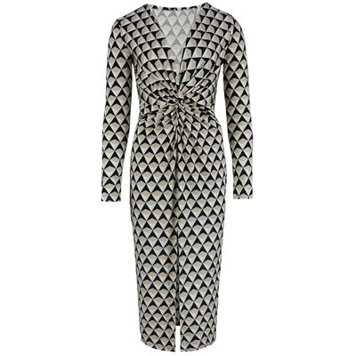 JAIMY Karina printed midi travel dress beige