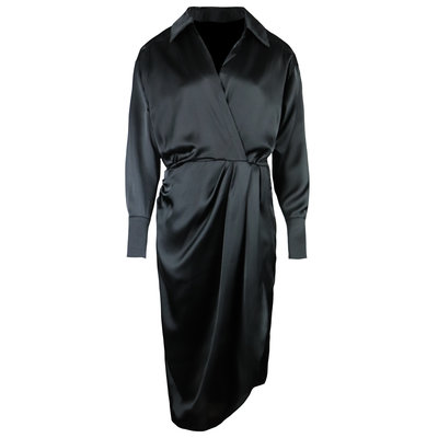 JAIMY Nova satin dress black