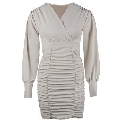 JAIMY Oaklyn ruched dress beige