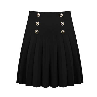 JAIMY Gold button knitwear skirt black
