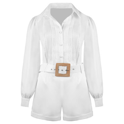JAIMY Marceline belted set white