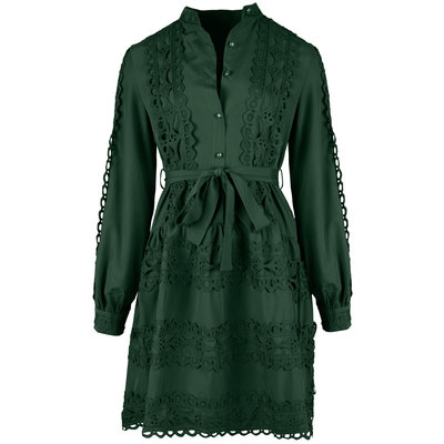 JAIMY Journi crochet detail dress emerald