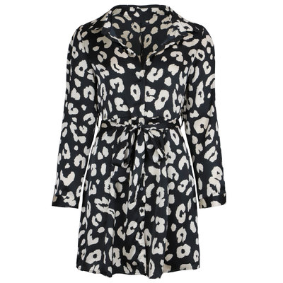 JAIMY Alyssa satin leopard print dress