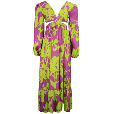 JAIMY Kaylani cut out maxi dress lime green/purple