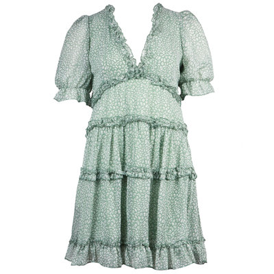 JAIMY Callie cut out back dress green