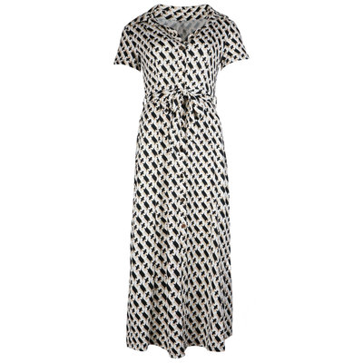 JAIMY Chain print maxi dress beige