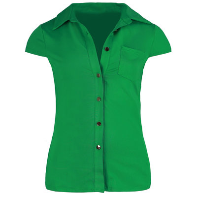 JAIMY Short sleeve travel blouse green