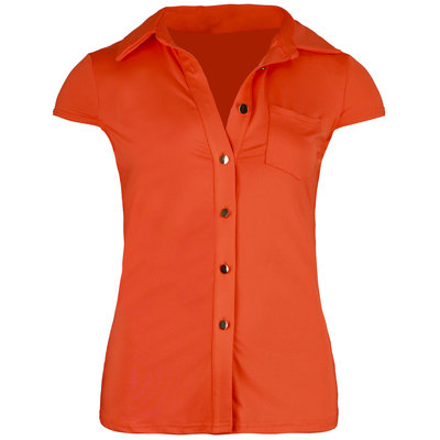 JAIMY Short sleeve travel blouse orange