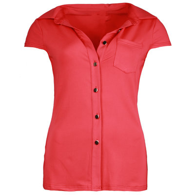 JAIMY Short sleeve travel blouse red