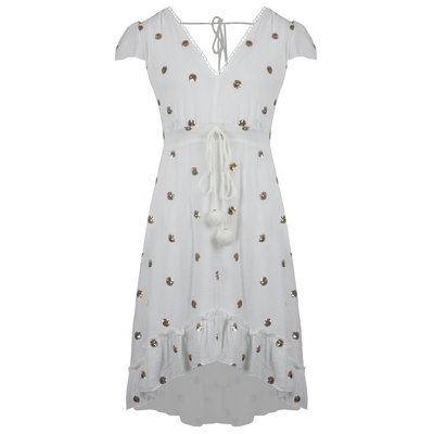 JAIMY Perfect open back dot dress white