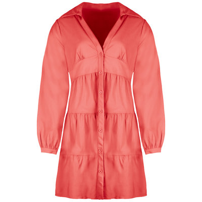 JAIMY Charli blouse dress coral