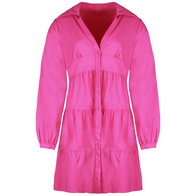 JAIMY Charli blouse dress fuchsia