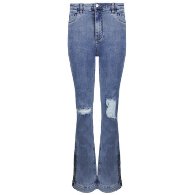 JAIMY Zipper detail flared jeans blue