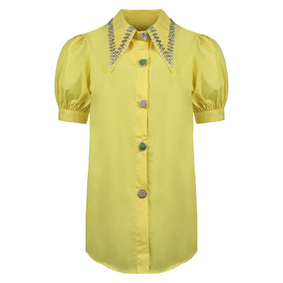 JAIMY Kate diamond detail blouse yellow