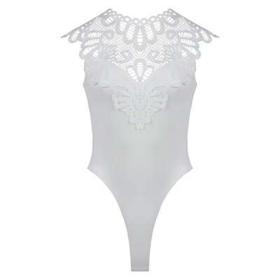 JAIMY Azalea crochet detail body white