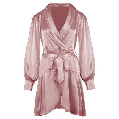 JAIMY Goldie satin dress rose