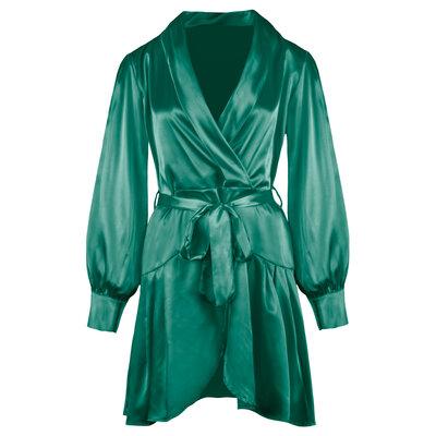 JAIMY Goldie satin dress green