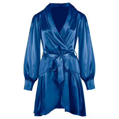 JAIMY Goldie satin dress blue