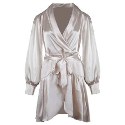 JAIMY Goldie satin dress creme