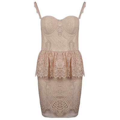 JAIMY Averi lace dress nude