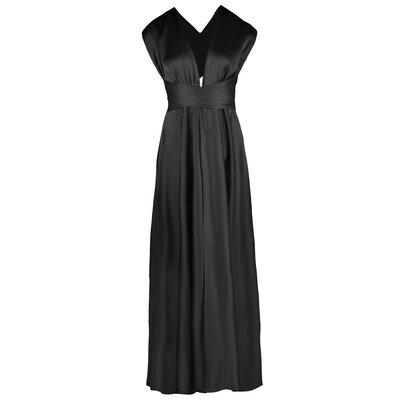 JAIMY Multiple ways satin dress black