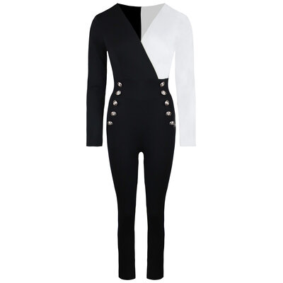 JAIMY Arianna gold button jumpsuit