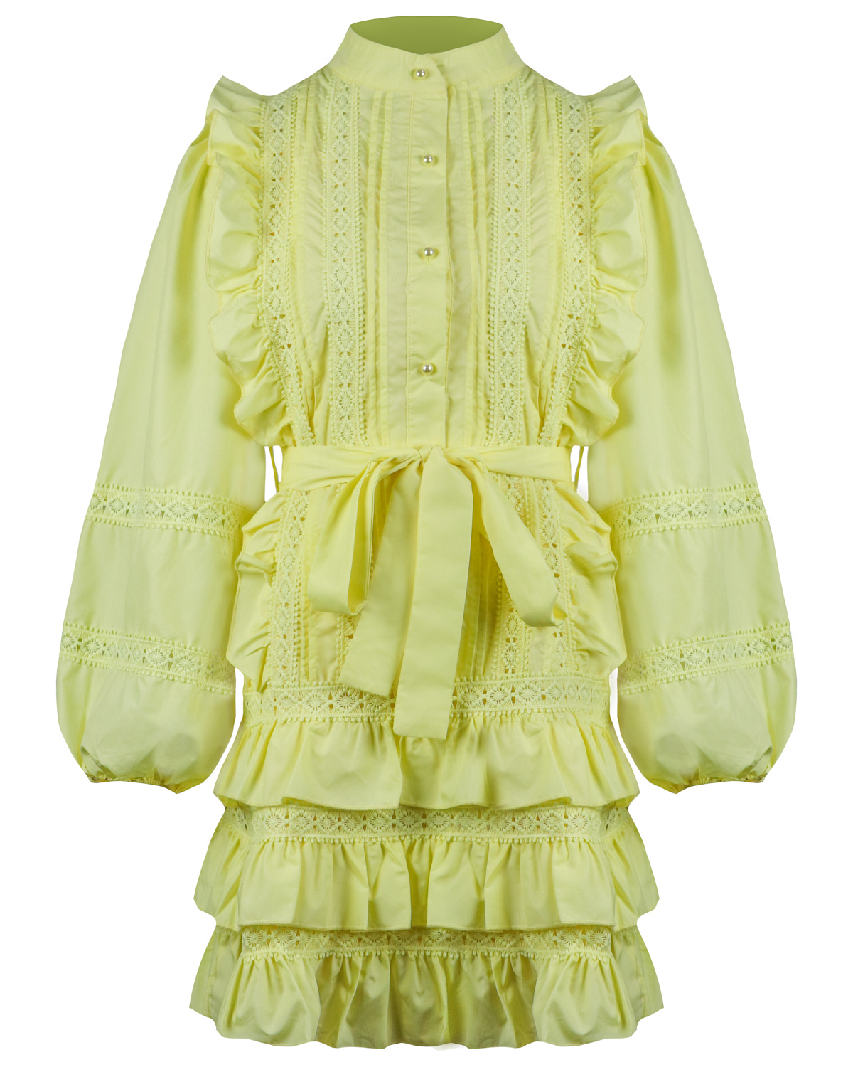 Kataleya crochet dress yellow jaimymode.nl