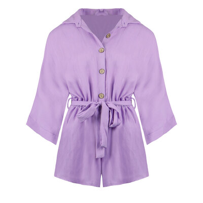 JAIMY Dani linnen playsuit lilac