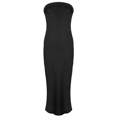 JAIMY Strapless low back satin dress black
