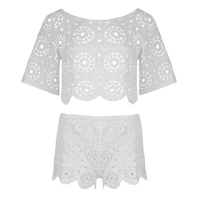 JAIMY Holiday off shoulder set white