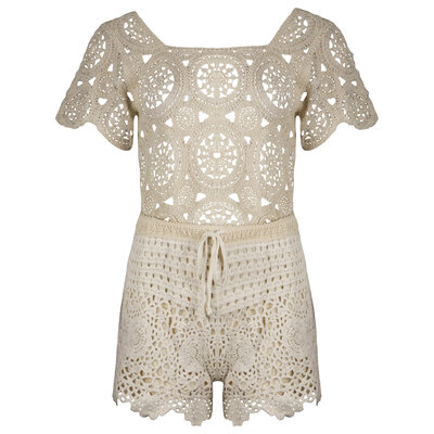 JAIMY Daniela crochet set beige