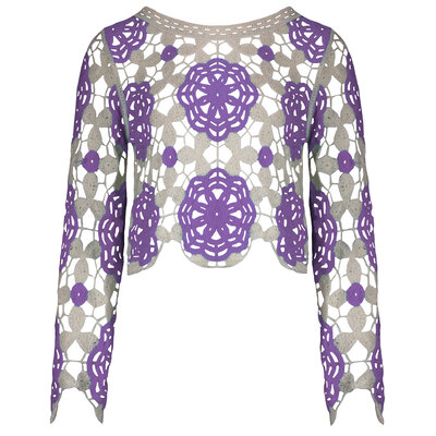 JAIMY Pacha crochet top purple