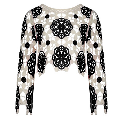 JAIMY Pacha crochet top black