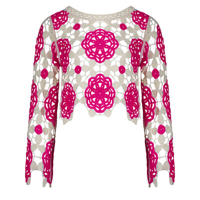 JAIMY Pacha  crochet top  fuschia