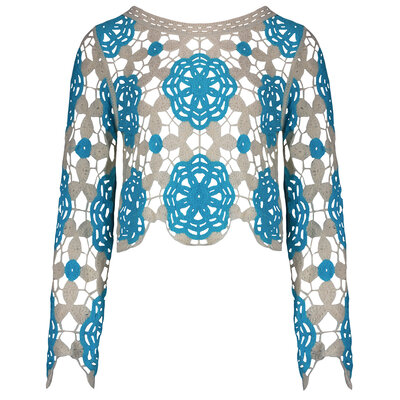 JAIMY Pacha crochet top turquoise
