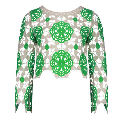 JAIMY Pacha  crochet top  green