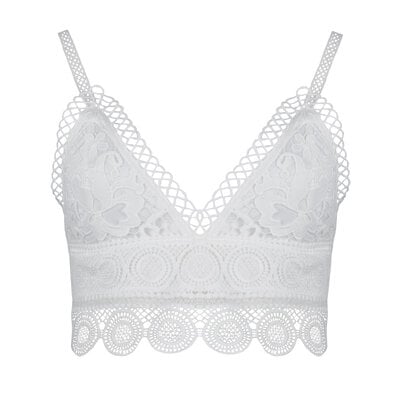 JAIMY Lennox crochet top white