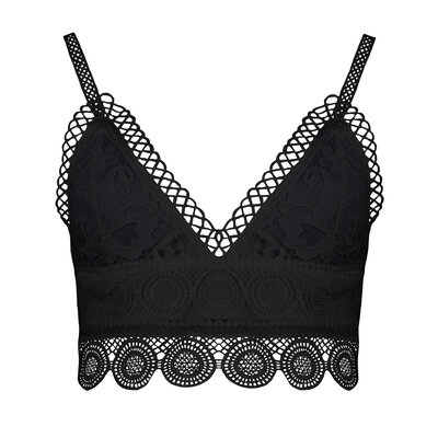 JAIMY Lennox crochet top black