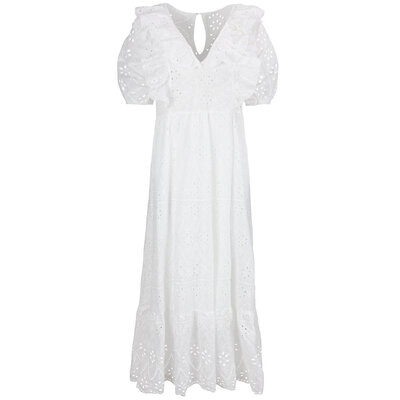 JAIMY Raelyn maxi crochet dress white