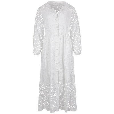 JAIMY Mabel crochet maxi dress white