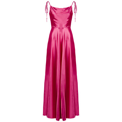 JAIMY Brianna satin maxi dress fuchsia